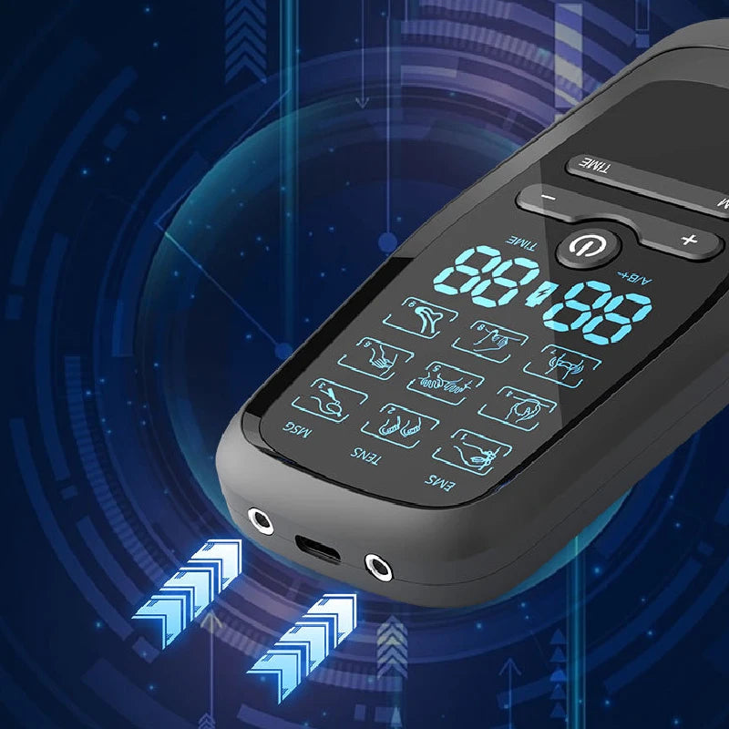 EMS Muscle Stimulator TENS Unit | Low Frequency Pulse Digital Body Massager for Pain Relief & Relaxation
