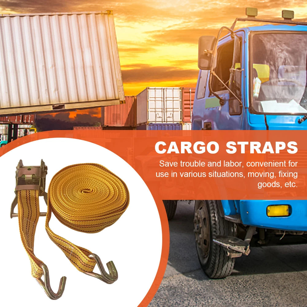 Heavy Duty Ratchet Straps 3/6/8/10M – Cargo Tie Down Straps with Claw Hooks for Lorry, Truck, Car & Trailer