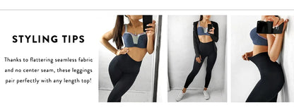Sculpted Fit High Waist Leggings – Seamless Tummy Control & Push-Up Design