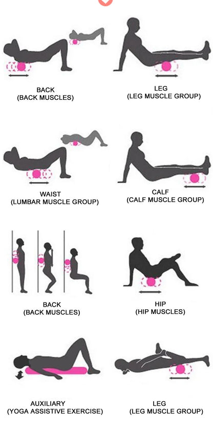 Yoga Foam Roller – High Density EVA Massage Roller for Pilates, Yoga & Muscle Recovery