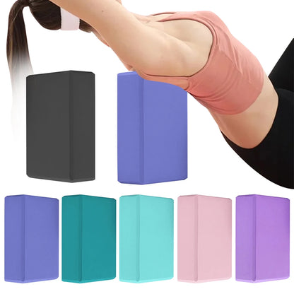 EVA Yoga Block – Solid Color High Density Foam Brick for Yoga, Pilates & Fitness Training – Non-Slip, Moisture-Proof Balance Block