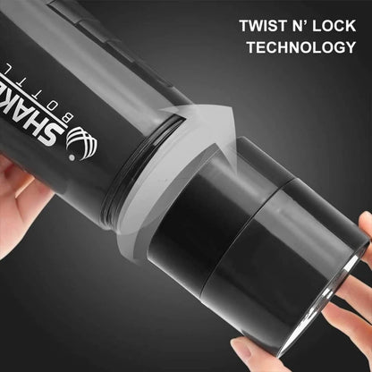 Protein Shaker Bottle 3-Layer Leak-Proof Twist Off Cup for Gym & Fitness