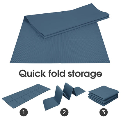TPE Yoga Mat | Foldable Non-Slip Pilates & Meditation Mat | Lightweight & Shock Absorbing
