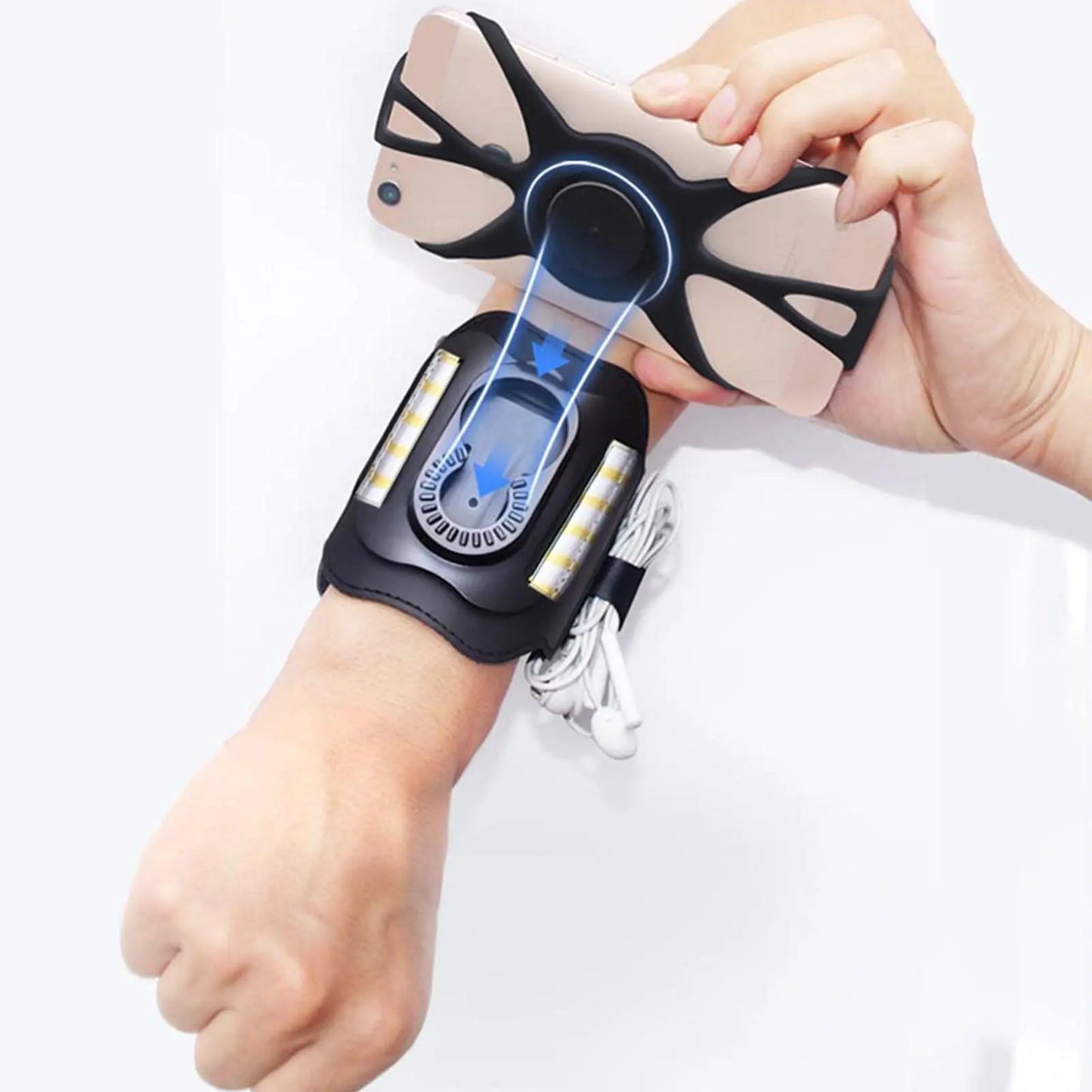 360° Rotatable Running Armband Phone Holder – Adjustable Sports Wristband for 4–7 inch Smartphones