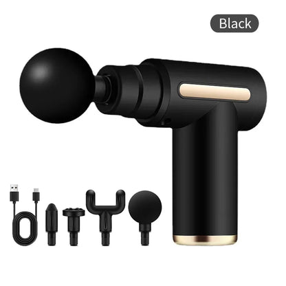 Portable Fascia Gun Deep Tissue Mini Massage Gun Lightweight Adjustable Speed Whole Body Massage Equipment Neck Body Massager