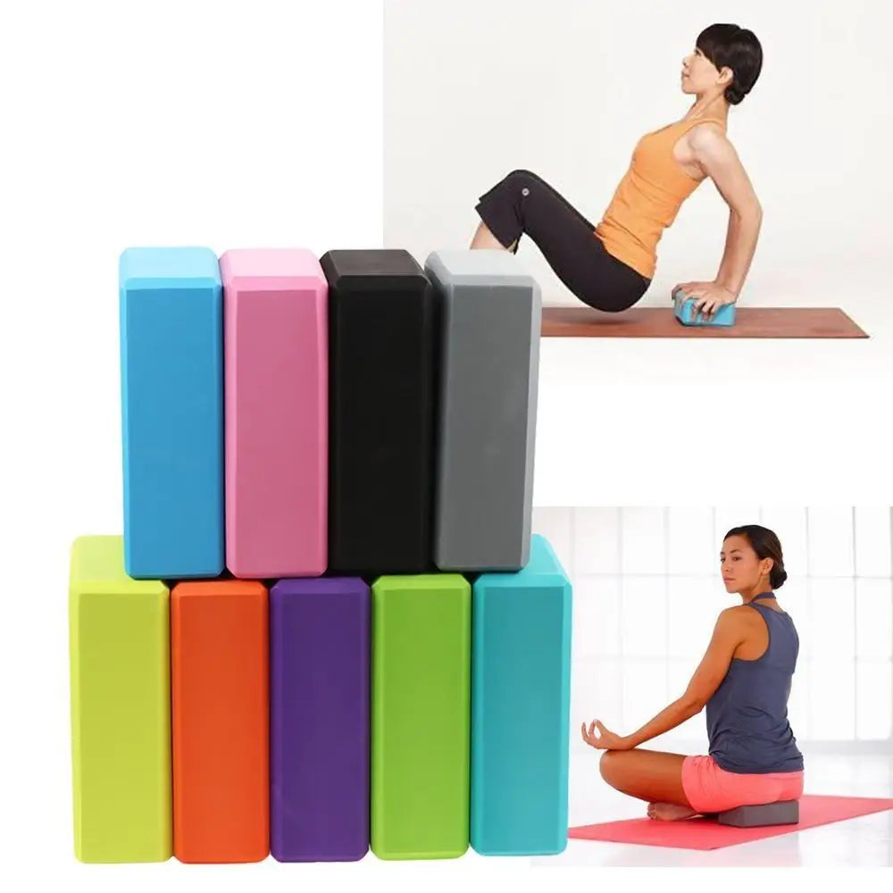 Colored EVA Yoga Block – Non-Slip Foam Yoga Brick for Pilates, Stretching & Fitness Training