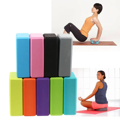 Colored EVA Yoga Block – Non-Slip Foam Yoga Brick for Pilates, Stretching & Fitness Training