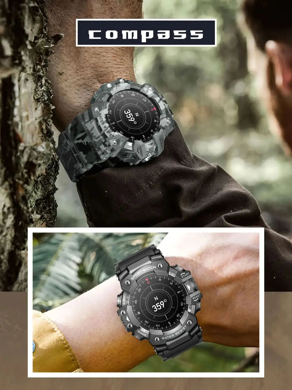 Multi-Functional Bluetooth Smart Watch – Heart Rate, Blood Pressure, Fitness Tracker, Outdoor Explorer