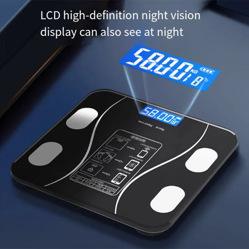 Smart APP Bluetooth Body Fat Scale – Digital Bathroom Weight Scale & Body Composition Analyzer