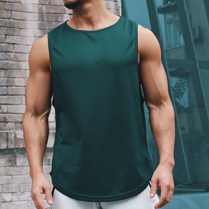 Summer Gym Tank Top Men Mesh Clothing Quick Dry Bodybuilding Sleeveless T Shirt Fitness Singlets Basketball Sports Muscle Vest