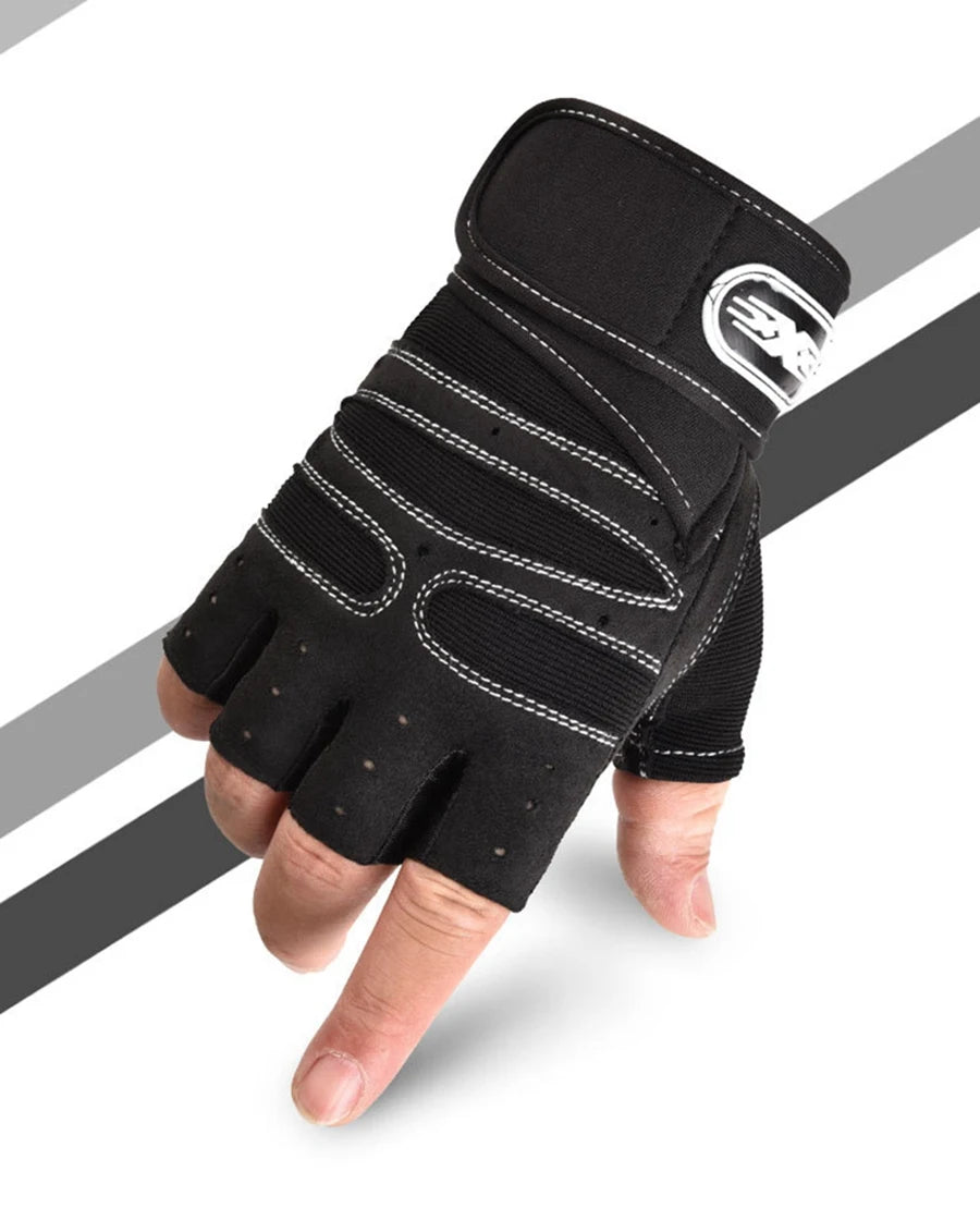Workout Gloves with Wrist Wrap – Half Finger Training Gloves for Men & Women, Weight Lifting & Fitness