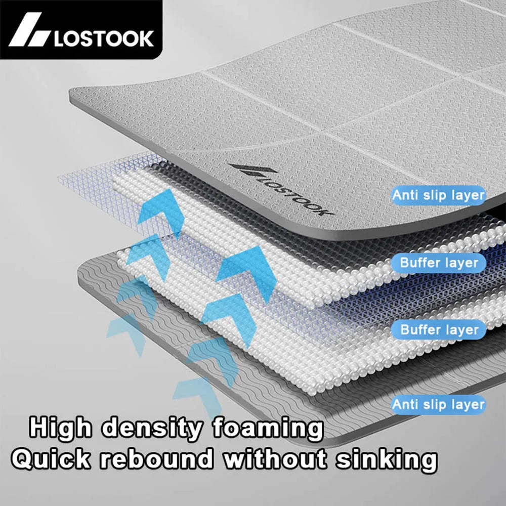 Foldable Yoga Mat 4mm Thick TPE – Portable Non-Slip Exercise Mat for Yoga, Pilates & Home Workouts