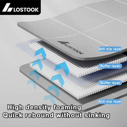 Foldable Yoga Mat 4mm Thick TPE – Portable Non-Slip Exercise Mat for Yoga, Pilates & Home Workouts