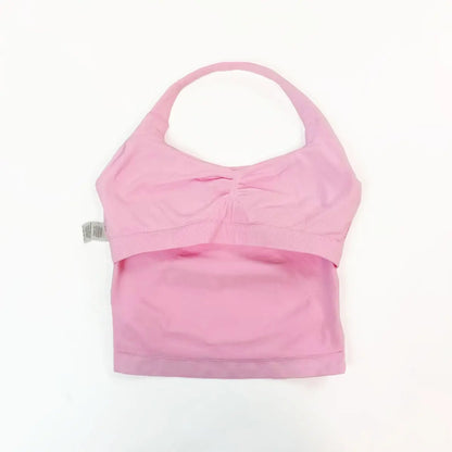 NCLAGEN Halter Top Woman Yoga Tank Gym Clothes Removable Chest Pad Fitness Workout speed Activewear Sexy Pilates Sports Vest-Bra