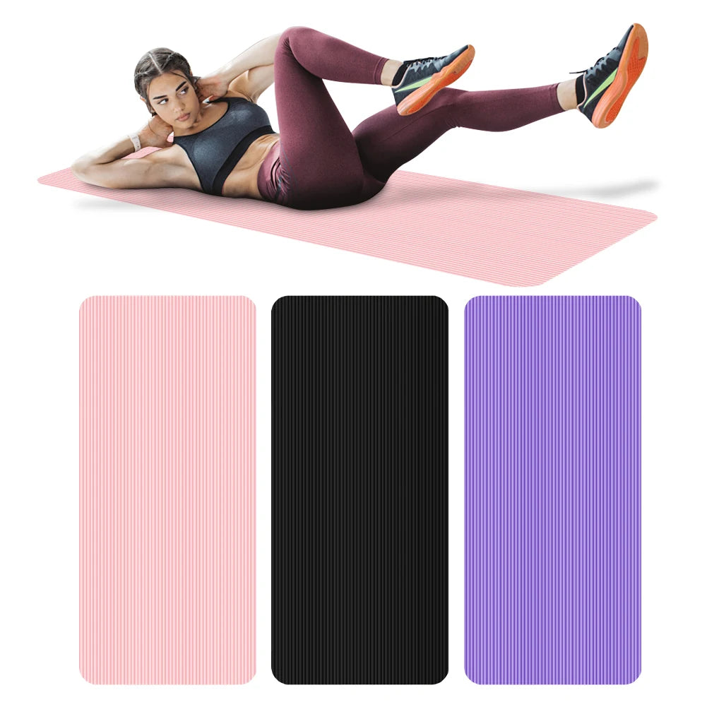 Yoga Mat Non-Slip Exercise Mat 10mm Thick | Solid Color Fitness & Pilates Mat for Home & Gym