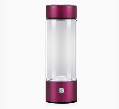 Hydrogen Water Bottle – Portable Hydrogen Generator Cup, Rechargeable Ionizer, Glass Health Bottle