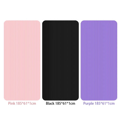 Yoga Mat Non-Slip Exercise Mat 10mm Thick | Solid Color Fitness & Pilates Mat for Home & Gym