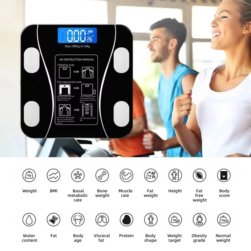 Smart APP Bluetooth Body Fat Scale – Digital Bathroom Weight Scale & Body Composition Analyzer