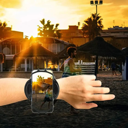 360° Rotatable Wristband Phone Holder – Universal Sports Armband for Running, Hiking & Biking