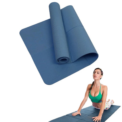 TPE Yoga Mat | Foldable Non-Slip Pilates & Meditation Mat | Lightweight & Shock Absorbing