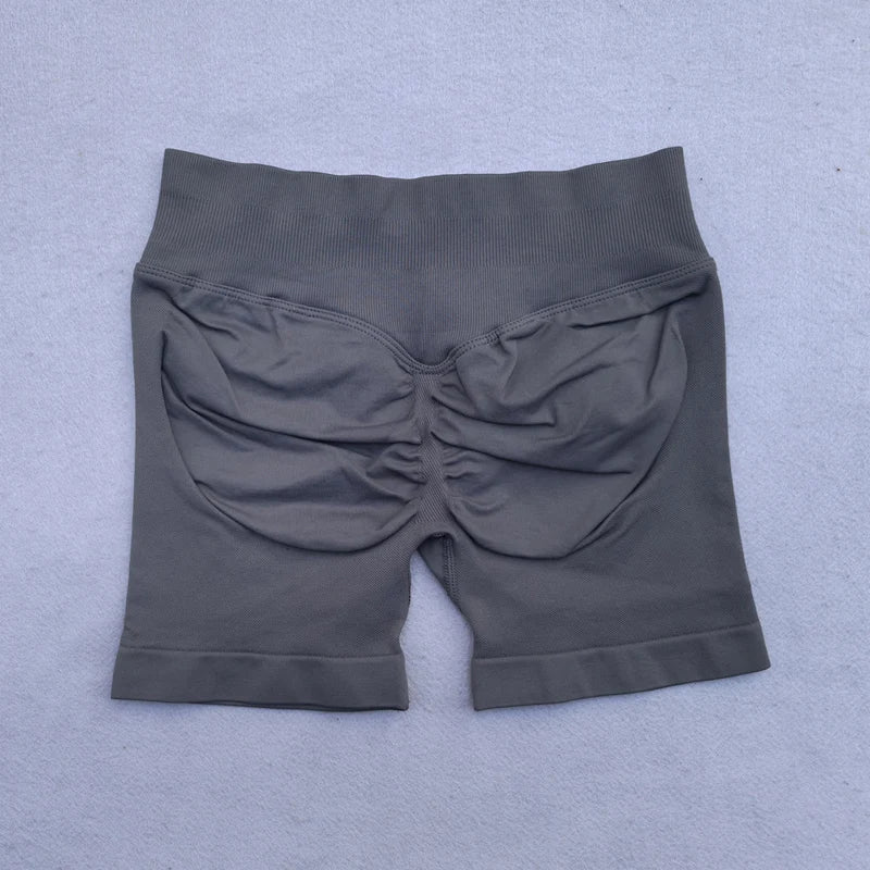 4.5" Seamless Shorts Ribbed Yoga Shorts Women Flex Scrunch Bum Gym Shorts Booty Running Short Butt Lifting Workout Pants