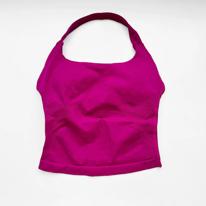 NCLAGEN Halter Top Woman Yoga Tank Gym Clothes Removable Chest Pad Fitness Workout speed Activewear Sexy Pilates Sports Vest-Bra