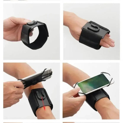 360° Removable Armbands Detachable Phone Holder Motorcycle Outdoor Sports Bike Cycling Armband Running Wristband Phone Holder