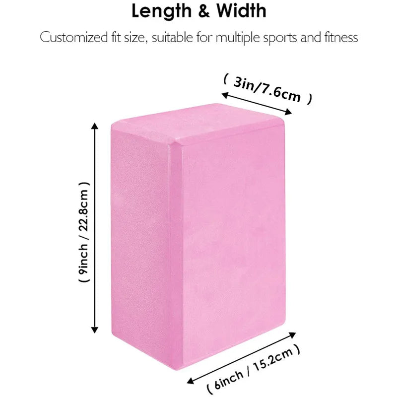 EVA Yoga Block – High Density Foam Brick for Training, Pilates, Stretching & Fitness Support