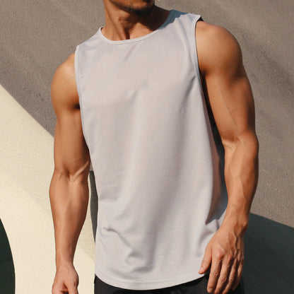 Summer Gym Tank Top Men Mesh Clothing Quick Dry Bodybuilding Sleeveless T Shirt Fitness Singlets Basketball Sports Muscle Vest