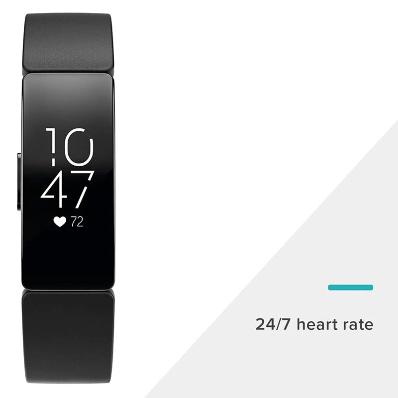 Fitbit Inspire HR – Health & Fitness Tracker with 24/7 Heart Rate, Sleep & Swim Tracking, Waterproof Smart Band