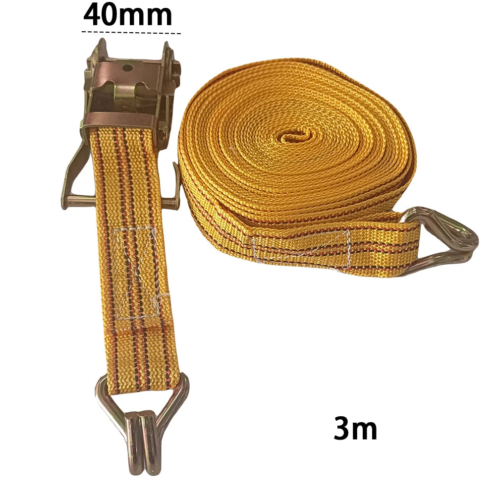 Heavy Duty Ratchet Straps 3/6/8/10M – Cargo Tie Down Straps with Claw Hooks for Lorry, Truck, Car & Trailer