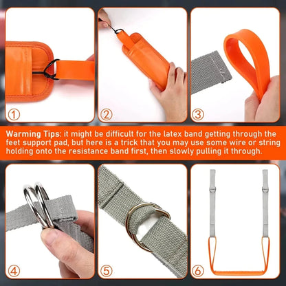 Pull Up Assistance Bands Set – Adjustable Resistance Straps with Knee/Feet Support