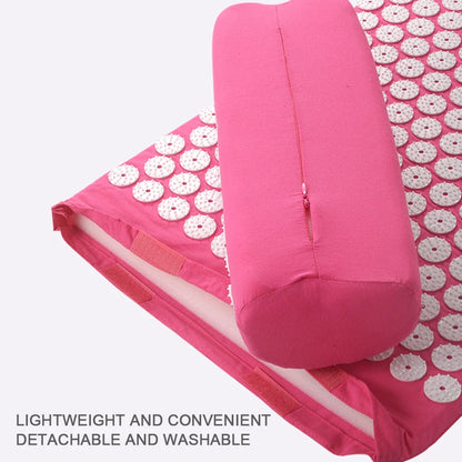 Acupressure Pillow & Mat Set with Storage Bag – Neck, Back & Foot Massage Pads for Pain Relief & Relaxation
