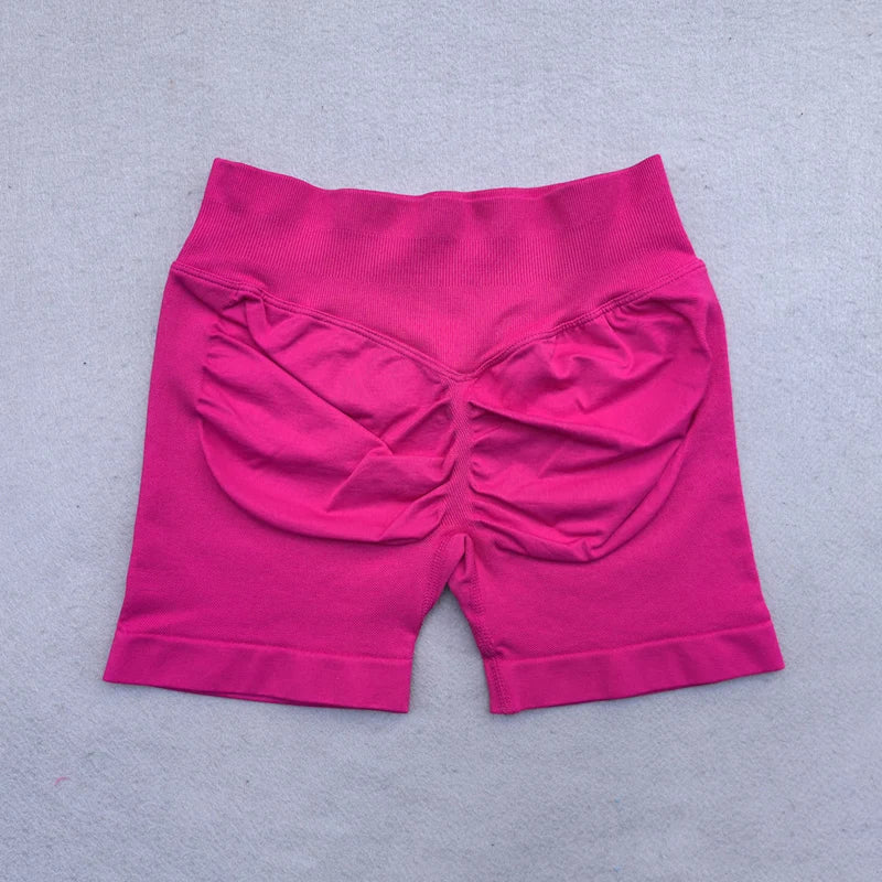 4.5" Seamless Shorts Ribbed Yoga Shorts Women Flex Scrunch Bum Gym Shorts Booty Running Short Butt Lifting Workout Pants