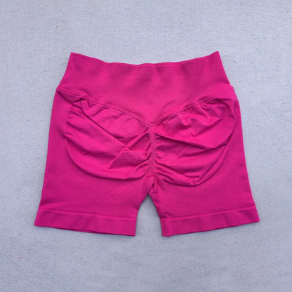 4.5" Seamless Shorts Ribbed Yoga Shorts Women Flex Scrunch Bum Gym Shorts Booty Running Short Butt Lifting Workout Pants