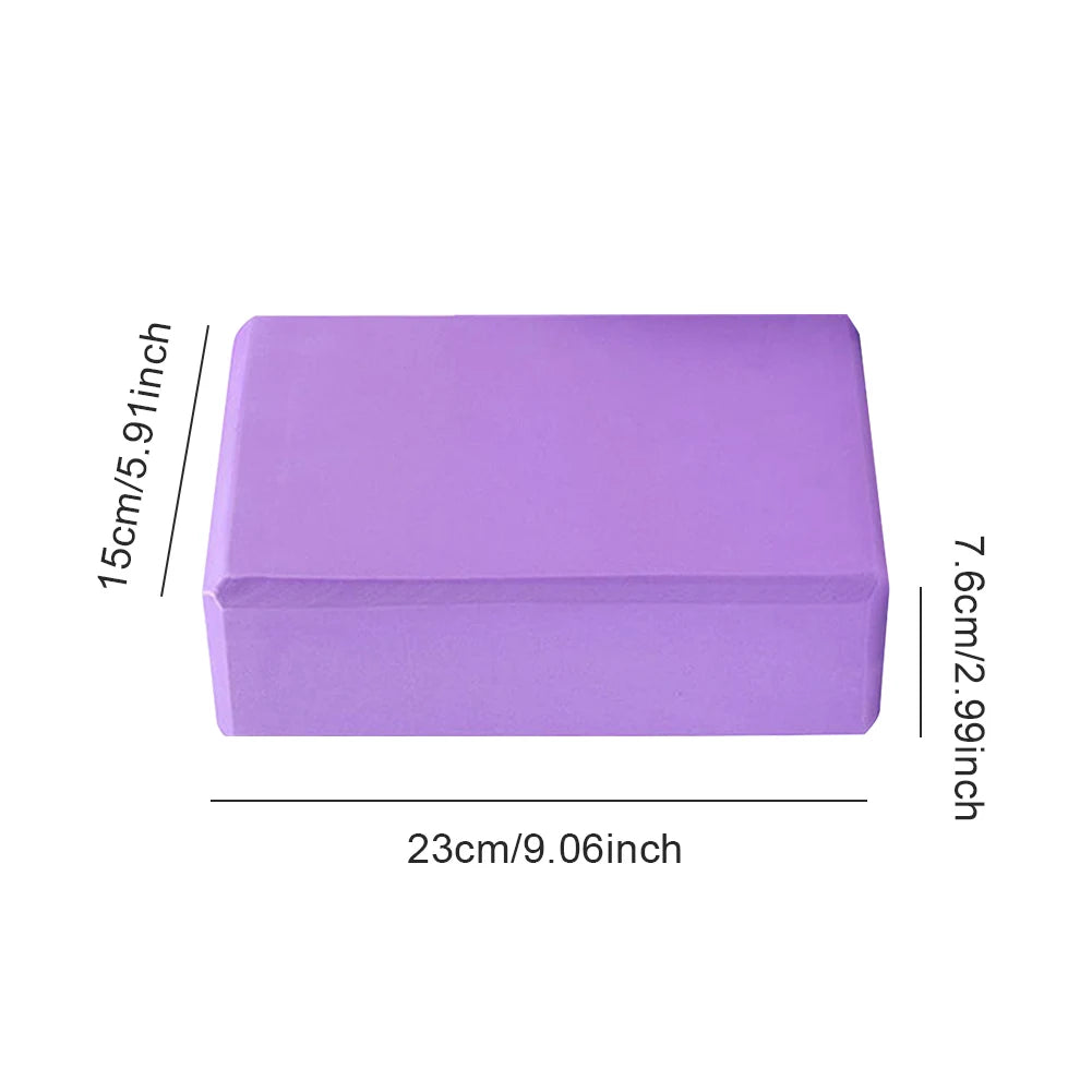Colored EVA Yoga Block – Non-Slip, High Density, Moisture-Proof Foam Brick for Fitness, Pilates & Body Shaping