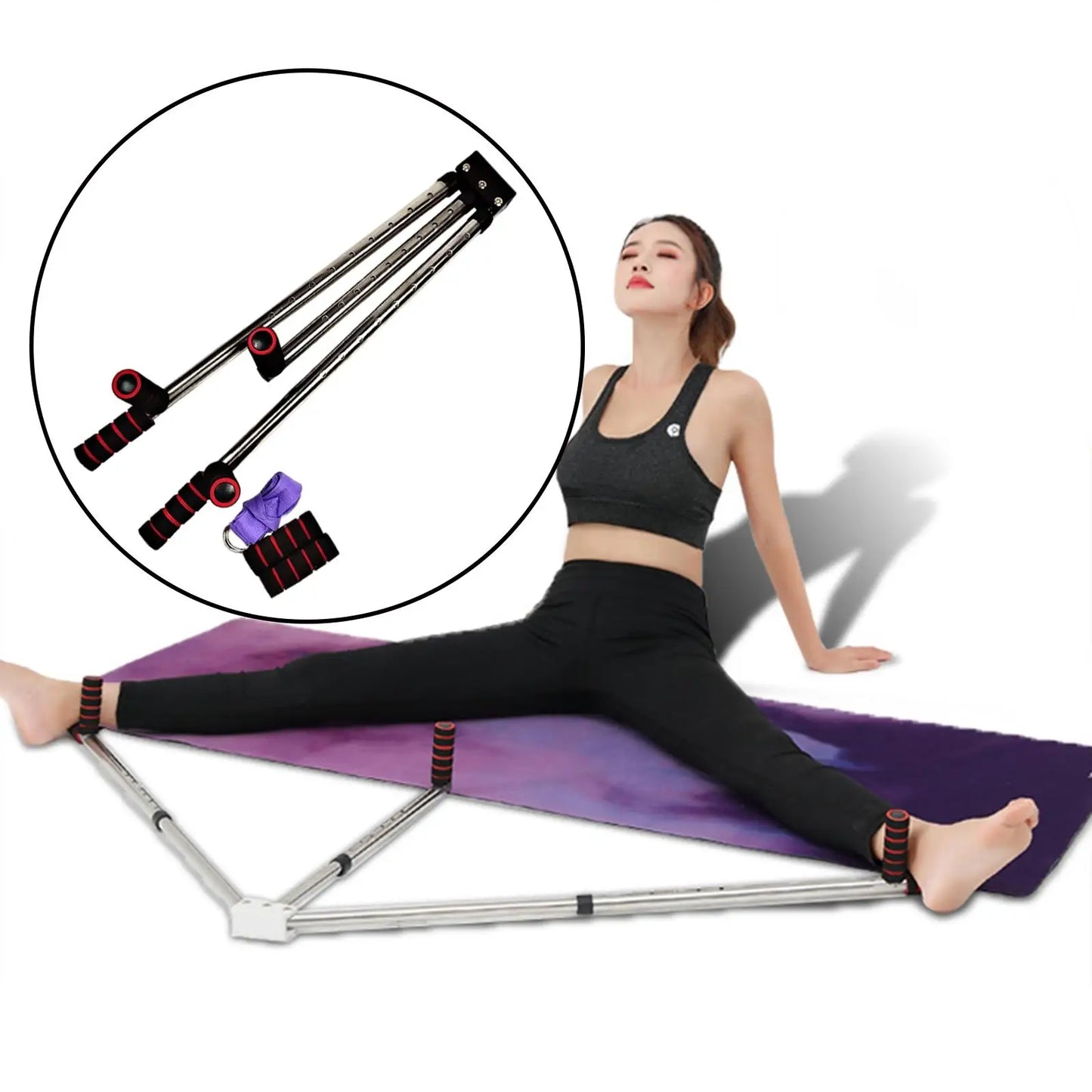 Adjustable Leg Stretcher Machine – Stainless Steel Flexibility Trainer for Home & Gym