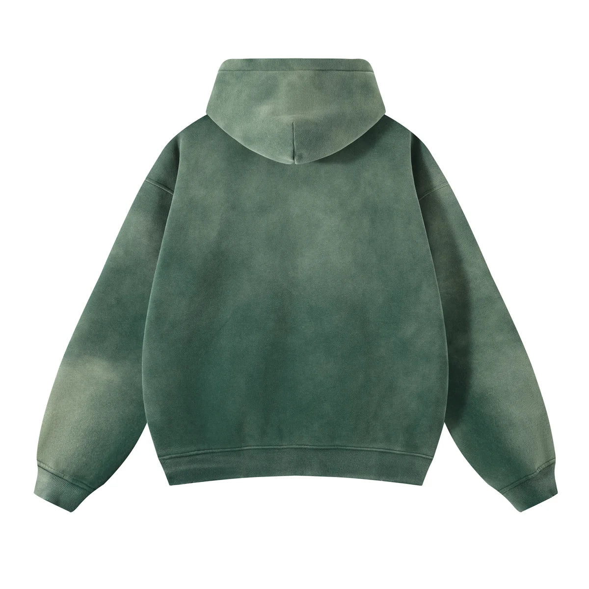 Unisex Oversized Zip Hoodie – Plush Tie-Dye Gradient | Cozy Winter Streetwear