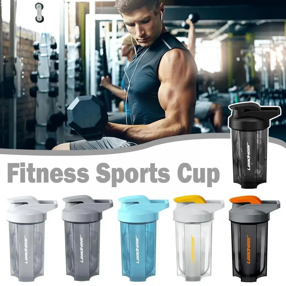 Protein Shaker Bottle 500ML – Leak-Proof Portable Gym Cup with Mixing Ball