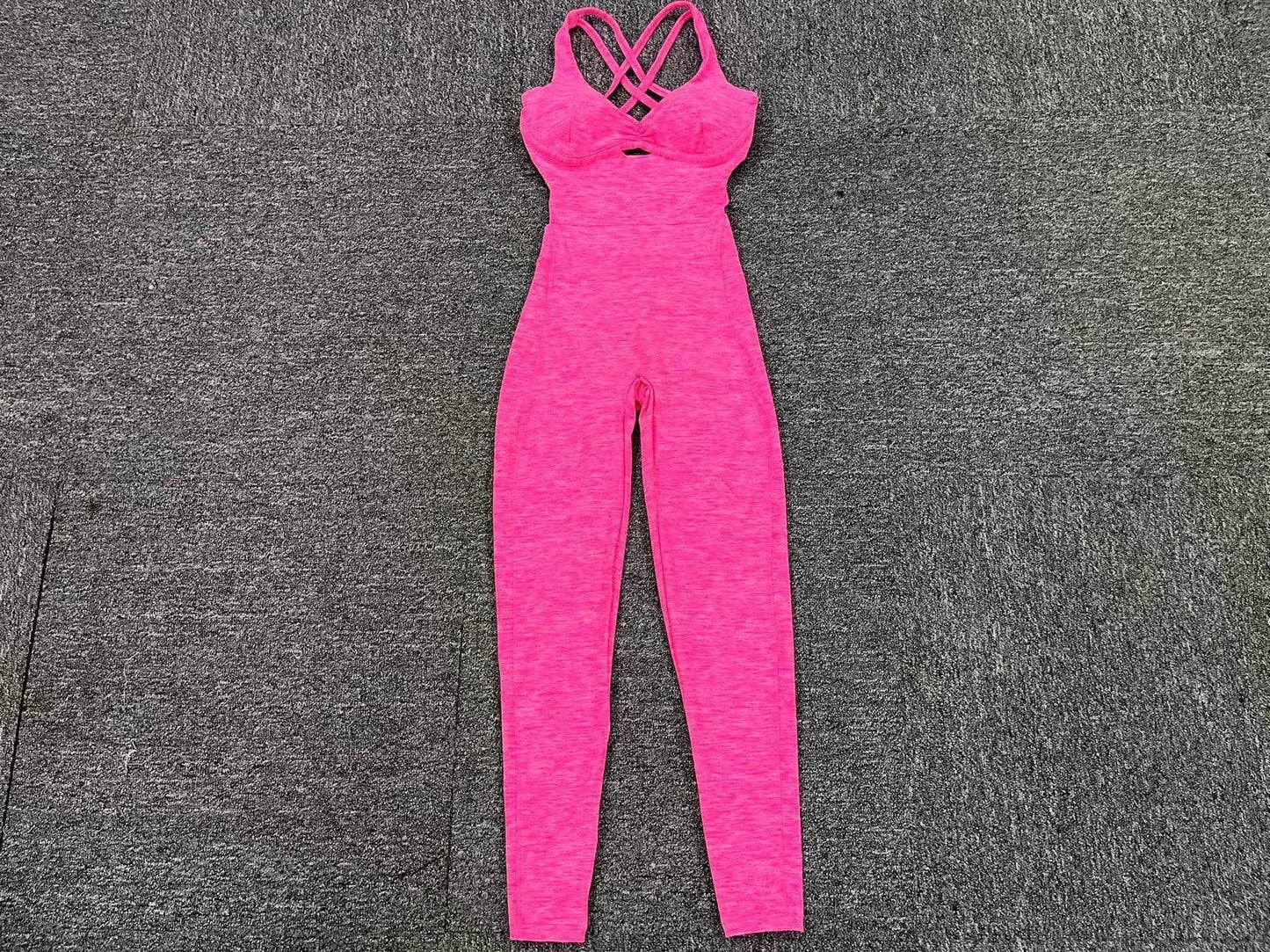 Women's Yoga Jumpsuit – One-Piece Adjustable Sport Bodysuit with Built-In Bra | Activewear for Workout & Dance