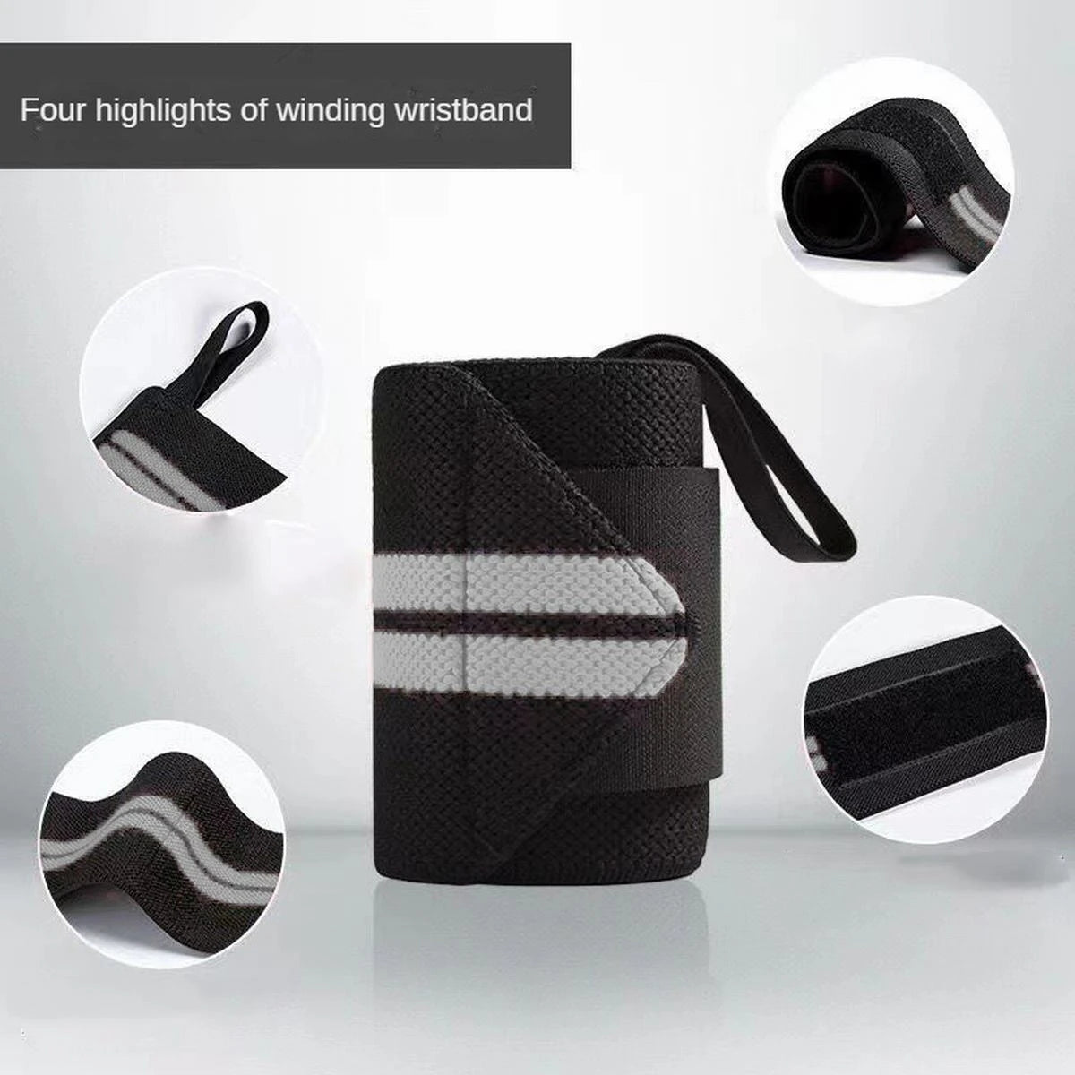 Weightlifting Wrist Wraps – Adjustable Gym Wrist Support Bands for Powerlifting, Crossfit & Fitness Training (1 Pair)