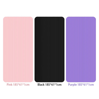 Yoga Mat Non-Slip Exercise Mat 10mm Thick | Solid Color Fitness & Pilates Mat for Home & Gym