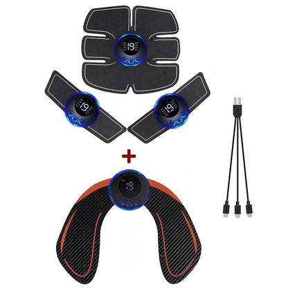 USB Rechargeable EMS Muscle Stimulator – Electric Hip & Abdominal Trainer, Pain Relief & Fitness Massager