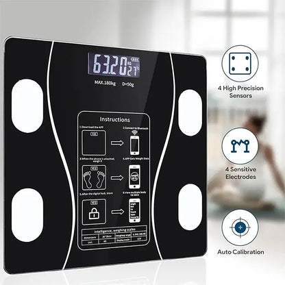 Smart APP Bluetooth Body Fat Scale – Digital Bathroom Weight Scale & Body Composition Analyzer