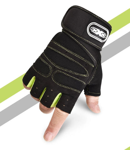 Workout Gloves with Wrist Wrap – Half Finger Training Gloves for Men & Women, Weight Lifting & Fitness