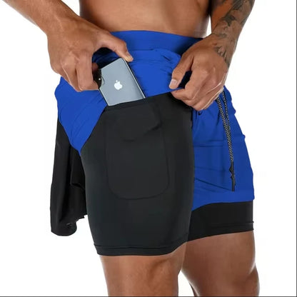 Men’s Gym Shorts – Running & Workout Shorts with Liner, Phone Pockets & Towel Loop – Quick Dry, Lightweight Athletic Training Shorts