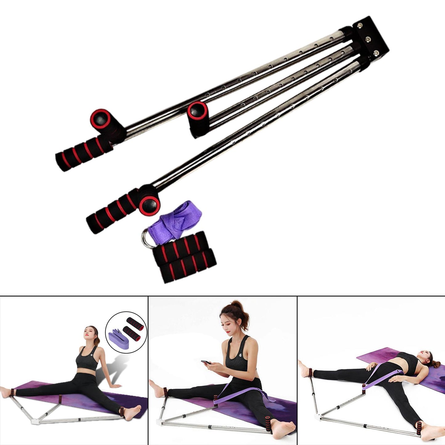 Adjustable Leg Stretcher Machine – Stainless Steel Flexibility Trainer for Home & Gym