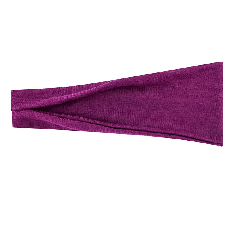 Women’s Solid Turban Headband – Elastic Yoga Hairband, Fashion & Makeup Styling