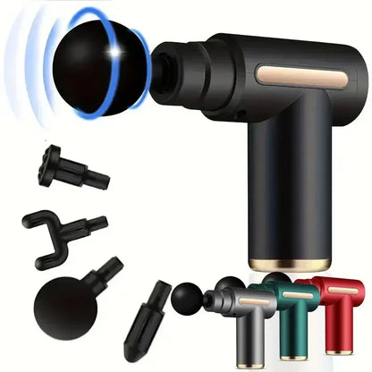 Portable Fascia Gun Deep Tissue Mini Massage Gun Lightweight Adjustable Speed Whole Body Massage Equipment Neck Body Massager