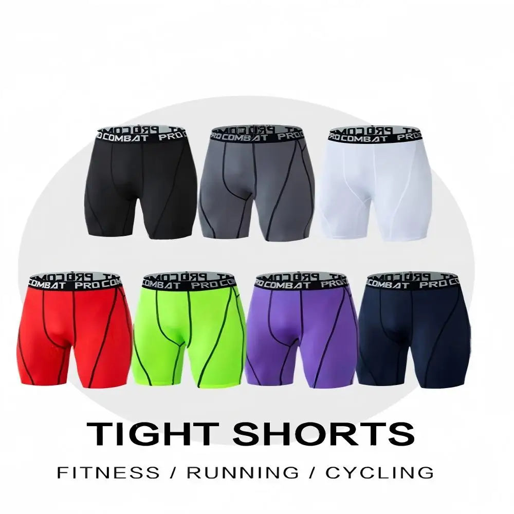 Men's Compression Gym Shorts with Pockets | Athletic Workout Leggings